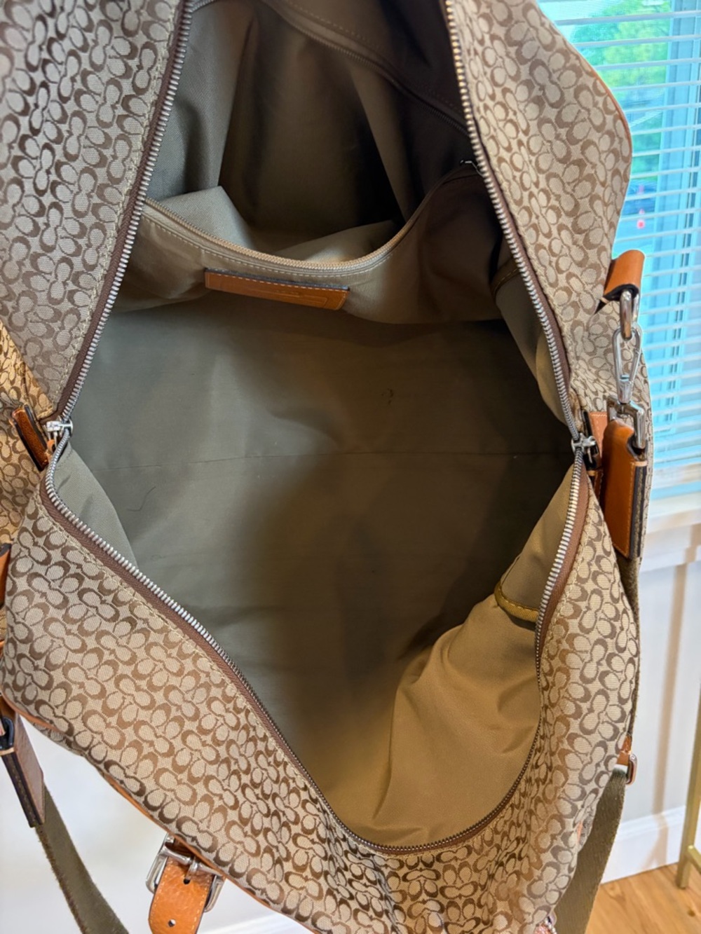 RARE Coach Signature Transatlantic Weekender Duffle Bag - Picture 14 of 16